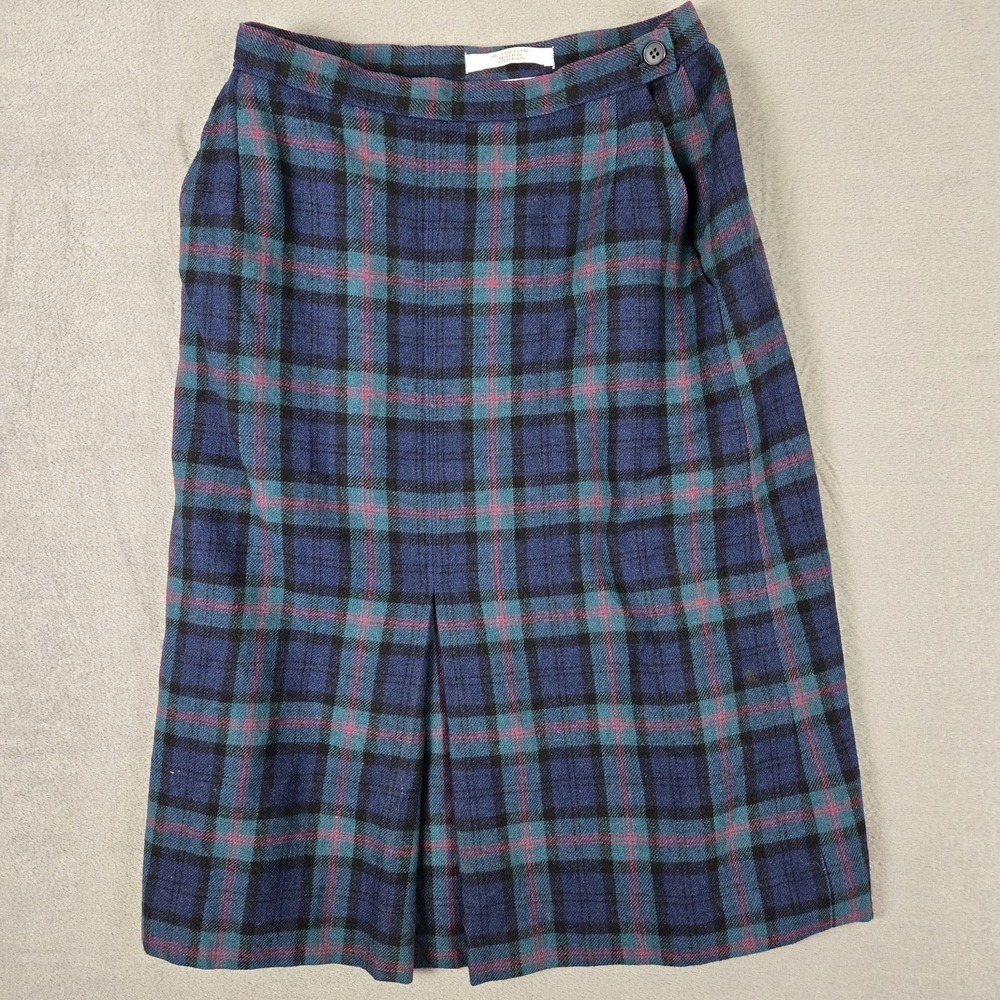 VTG Pendleton Authentic‎ Baird Tartan Skirt Womens 10 Pleated Virgin Wool Midi